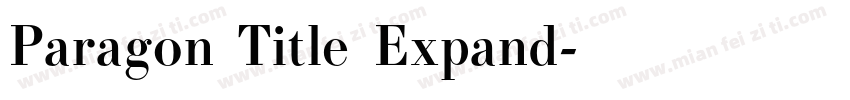 Paragon Title Expand字体转换